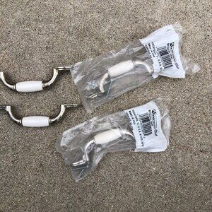 (4) AMEROCK Allison Pull White Brass Drawer Cabinet 3 in (76 mm) Hardware White 